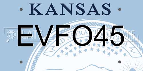 EVFO45 Kansas License Plate