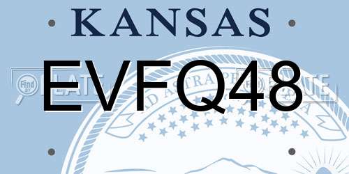 EVFQ48 Kansas License Plate
