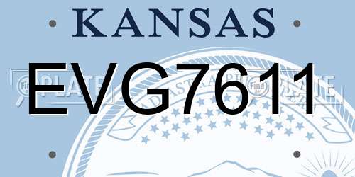 EVG7611 Kansas License Plate