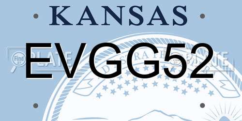 EVGG52 Kansas License Plate