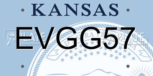 EVGG57 Kansas License Plate