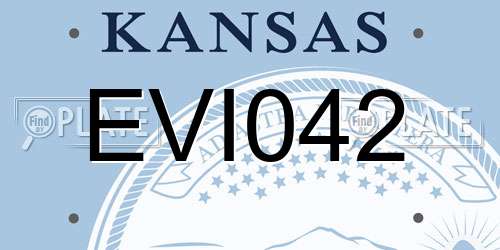 EVI042 Kansas License Plate