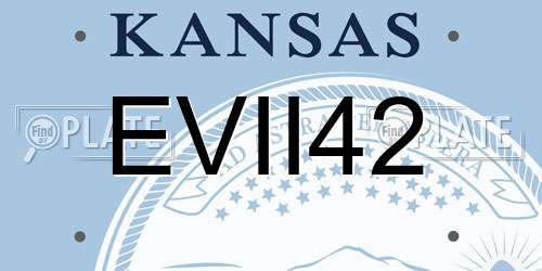 EVII42 Kansas License Plate