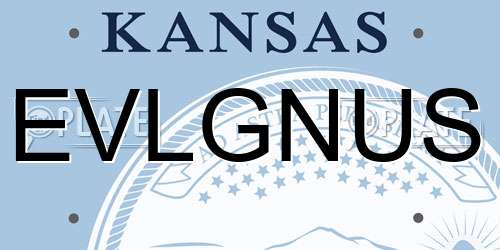 EVLGNUS Kansas License Plate