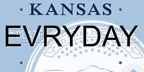 EVRYDAY Kansas License Plate