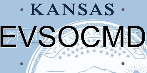 EVSOCMD Kansas License Plate