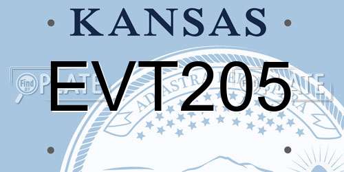 EVT205 Kansas License Plate