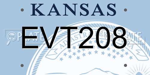 EVT208 Kansas License Plate