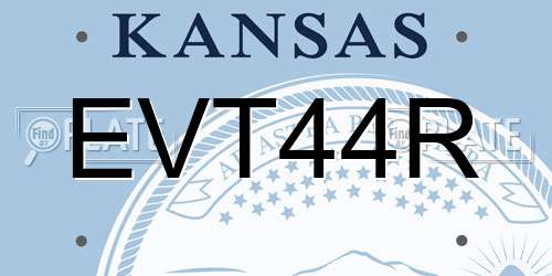 EVT44R Kansas License Plate