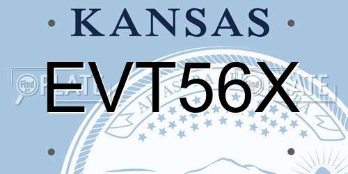 EVT56X Kansas License Plate