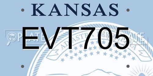 EVT705 Kansas License Plate