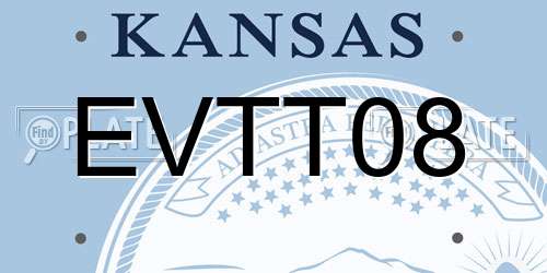 EVTT08 Kansas License Plate