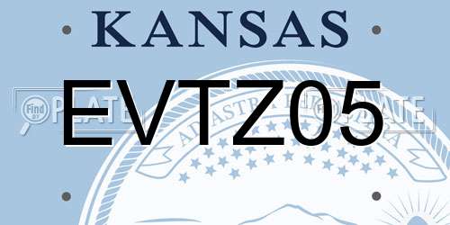 EVTZ05 Kansas License Plate