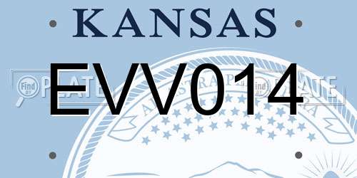 EVV014 Kansas License Plate