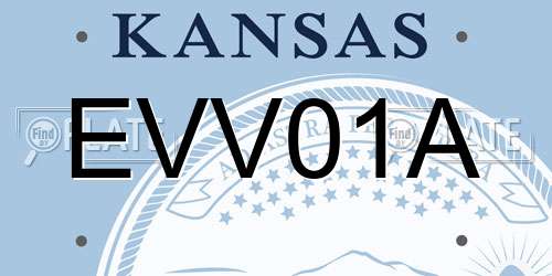 EVV01A Kansas License Plate