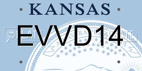EVVD14 Kansas License Plate