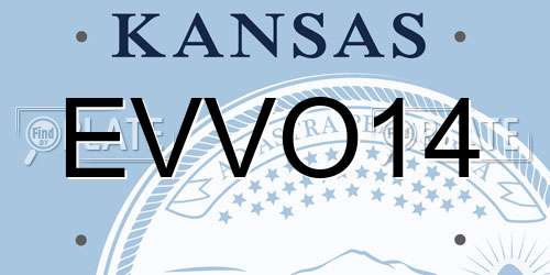 EVVO14 Kansas License Plate