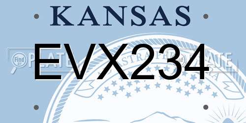 EVX234 Kansas License Plate