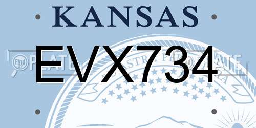 EVX734 Kansas License Plate