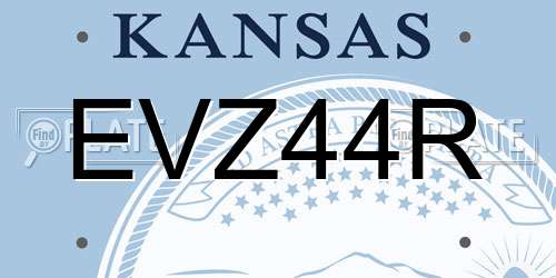 EVZ44R Kansas License Plate