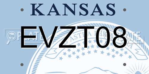 EVZT08 Kansas License Plate