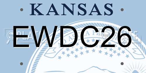 EWDC26 Kansas License Plate