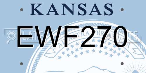 EWF270 Kansas License Plate