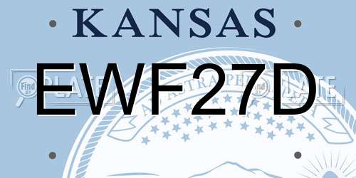 EWF27D Kansas License Plate