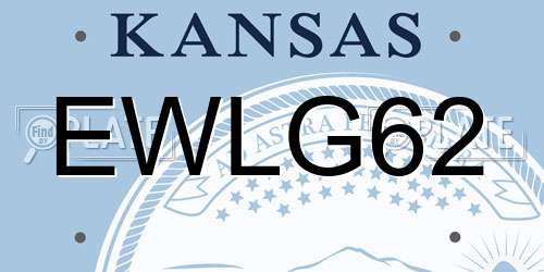 EWLG62 Kansas License Plate
