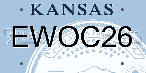 EWOC26 Kansas License Plate