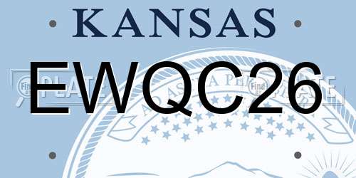 EWQC26 Kansas License Plate