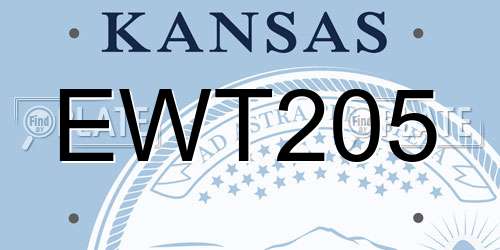 EWT205 Kansas License Plate