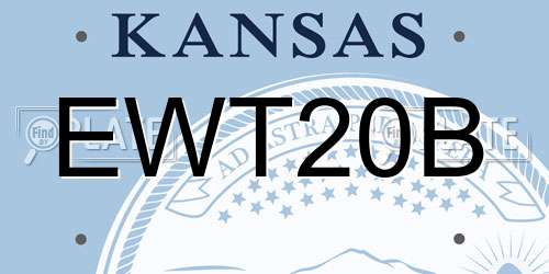 EWT20B Kansas License Plate