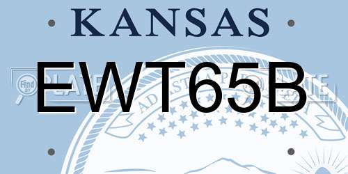 EWT65B Kansas License Plate
