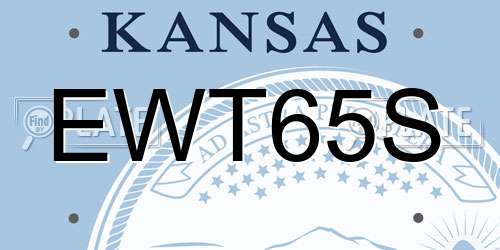 EWT65S Kansas License Plate