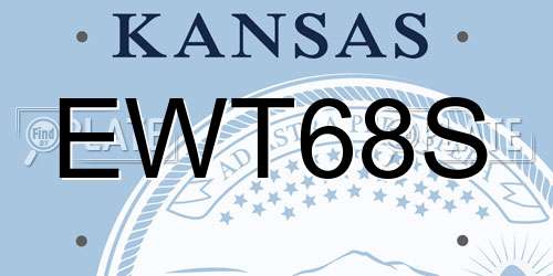 EWT68S Kansas License Plate