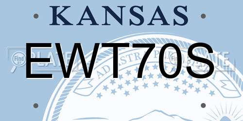 EWT70S Kansas License Plate