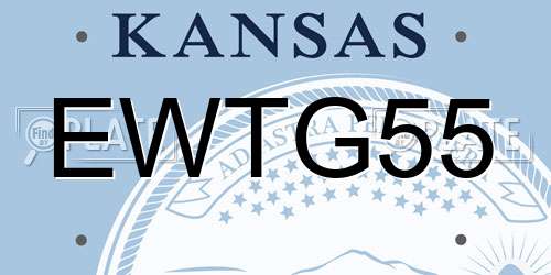 EWTG55 Kansas License Plate