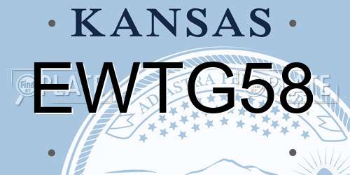 EWTG58 Kansas License Plate