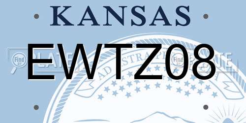 EWTZ08 Kansas License Plate