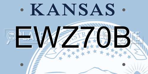 EWZ70B Kansas License Plate