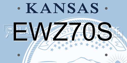 EWZ70S Kansas License Plate