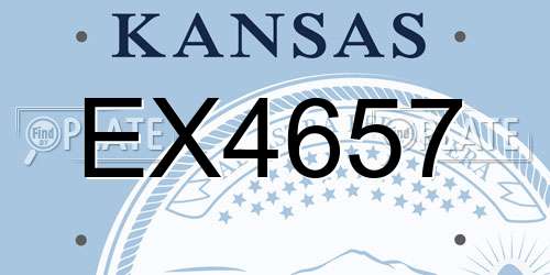 EX4657 Kansas License Plate