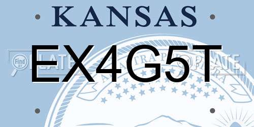 EX4G5T Kansas License Plate