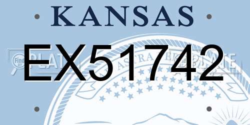 EX51742 Kansas License Plate