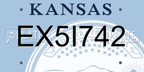 EX5I742 Kansas License Plate
