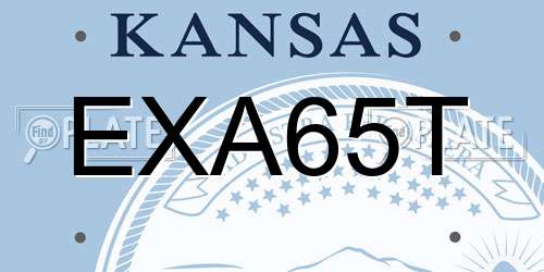 EXA65T Kansas License Plate