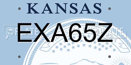 EXA65Z Kansas License Plate