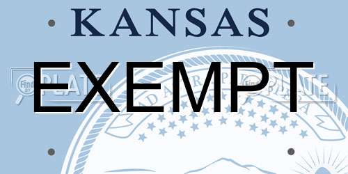 EXEMPT Kansas License Plate