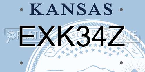 EXK34Z Kansas License Plate